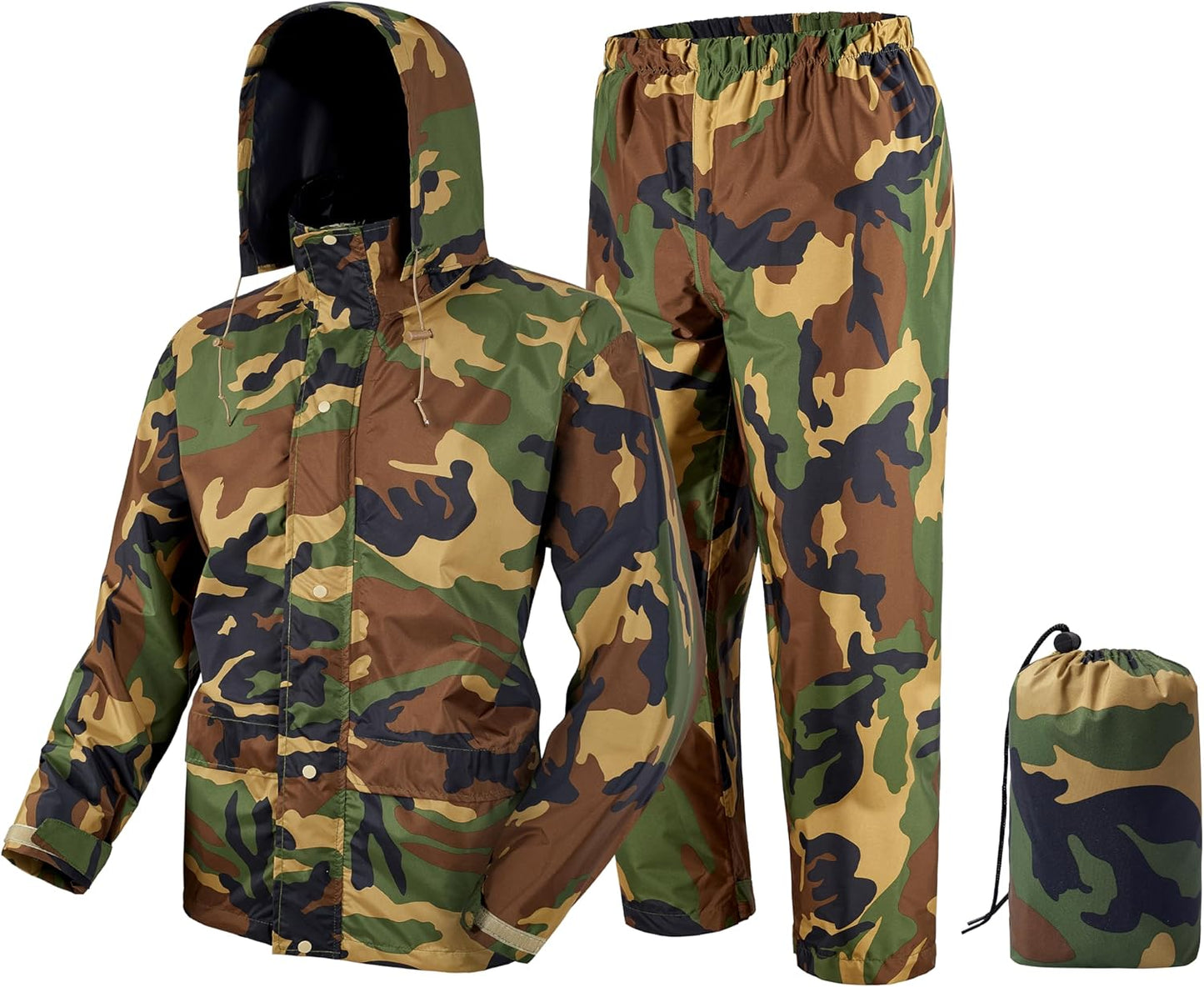 Fousam Waterproof Camo Rain Jacket