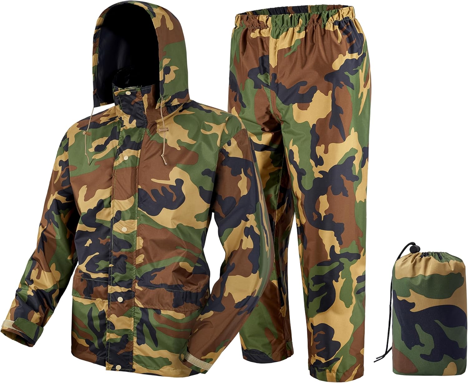 Fousam Waterproof Camo Rain Jacket