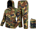 Rain Suit Waterproof Camo Rain Jacket for Men - Lightweight Protection