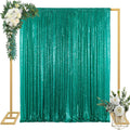 Sequin Green Curtain 8FTx8FT Glitter Background Fabric Backdrop