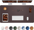Leather Desk Pad Protector 48 in x 23 in - Large PU Desk Mat