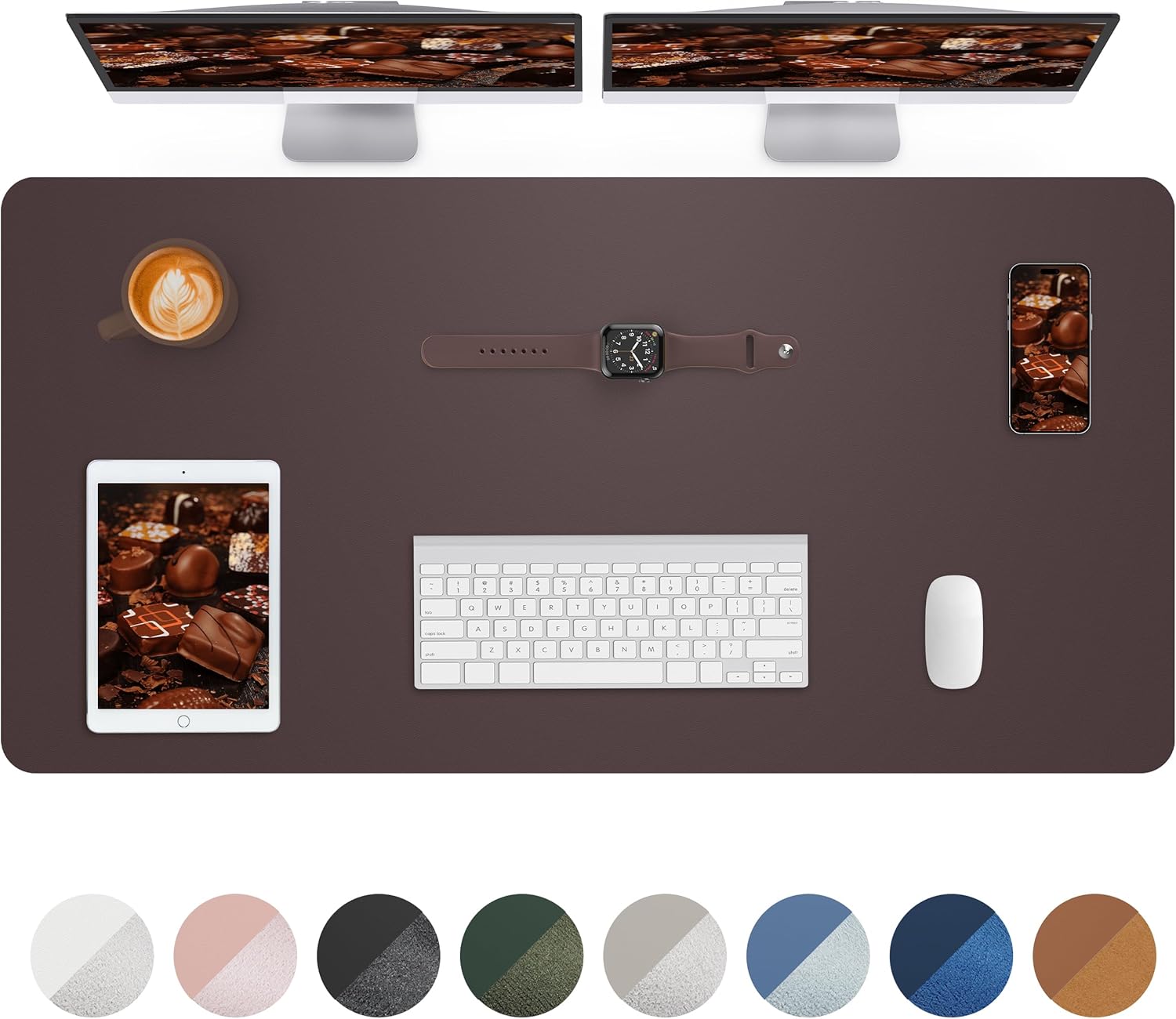 Large Leather Desk Pad Protector for Office and Home Use