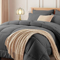 King Comforter Set Grey - Newspin King Bed in a Bag 7-Piece
