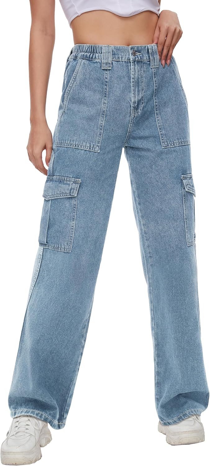 Tapata Women's Cargo Jeans: Stylish Y2K Denim for Every Fit