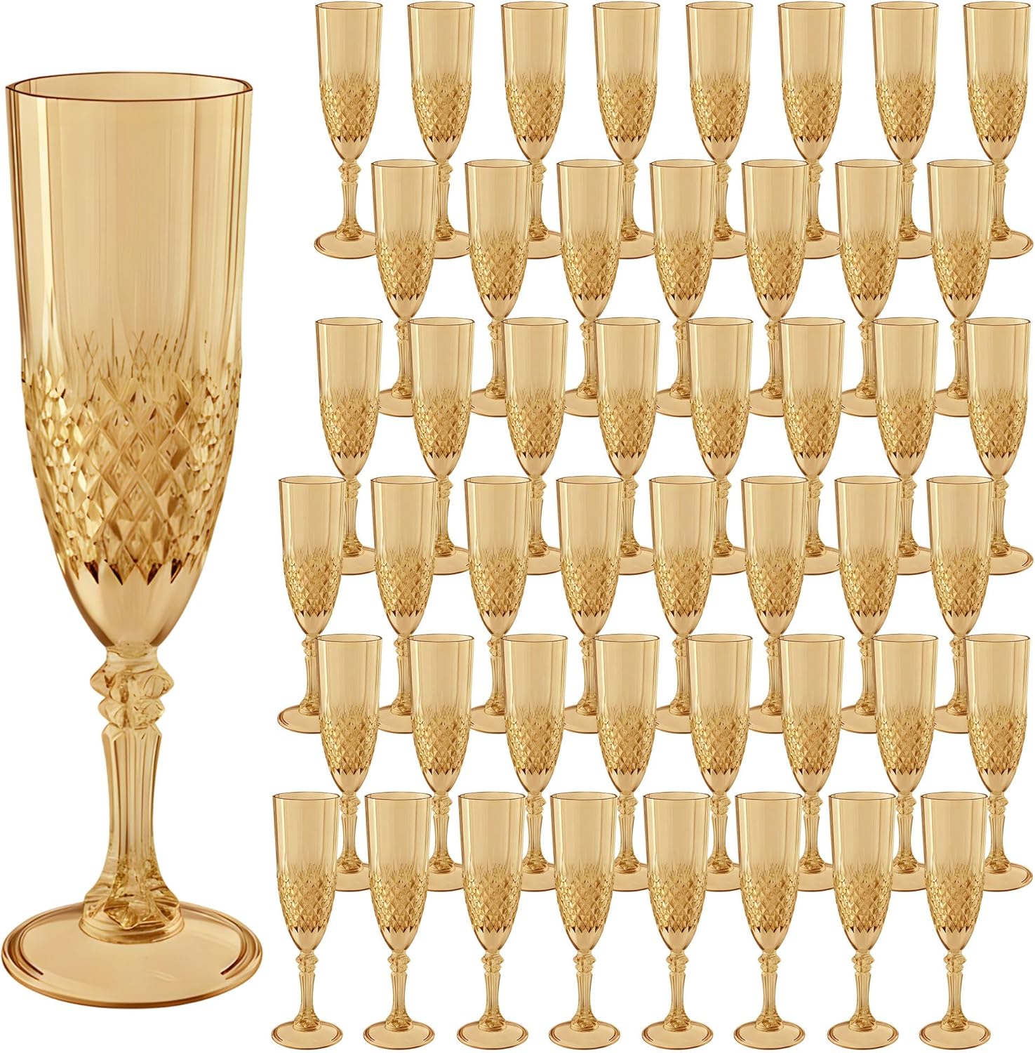 Plastic Champagne Flutes Set of 48 for Elegant Celebrations