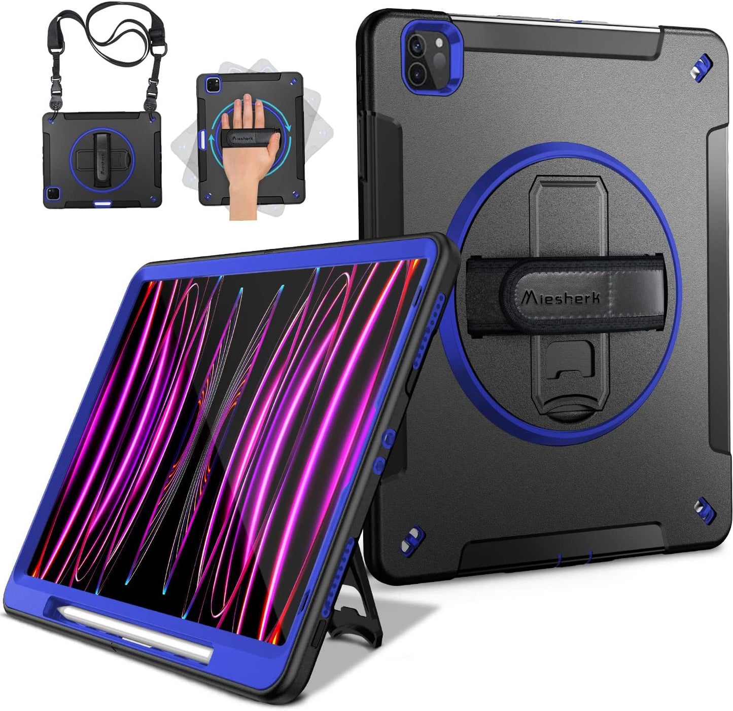 Miesherk Military Grade Shockproof Case for iPad Pro 12.9 in Blue