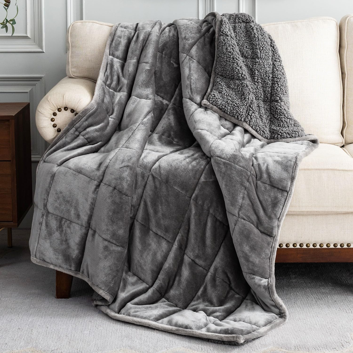 Uttermara Weighted Blanket Twin 15 Pounds for Cozy Relaxation