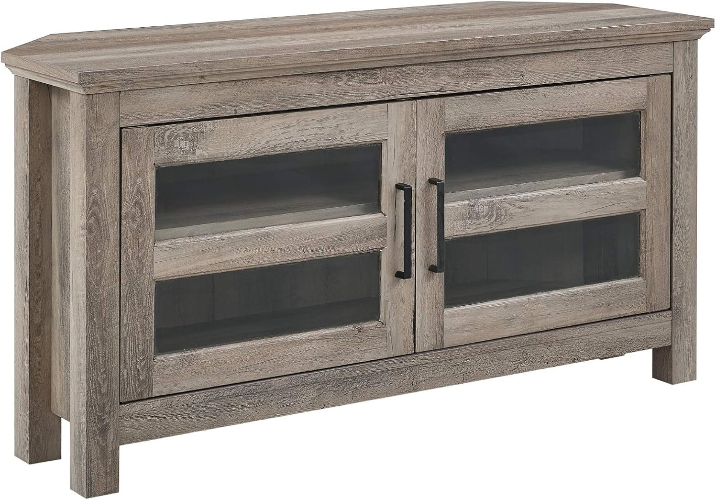 Modern Farmhouse Grey Corner TV Stand for 50 TV