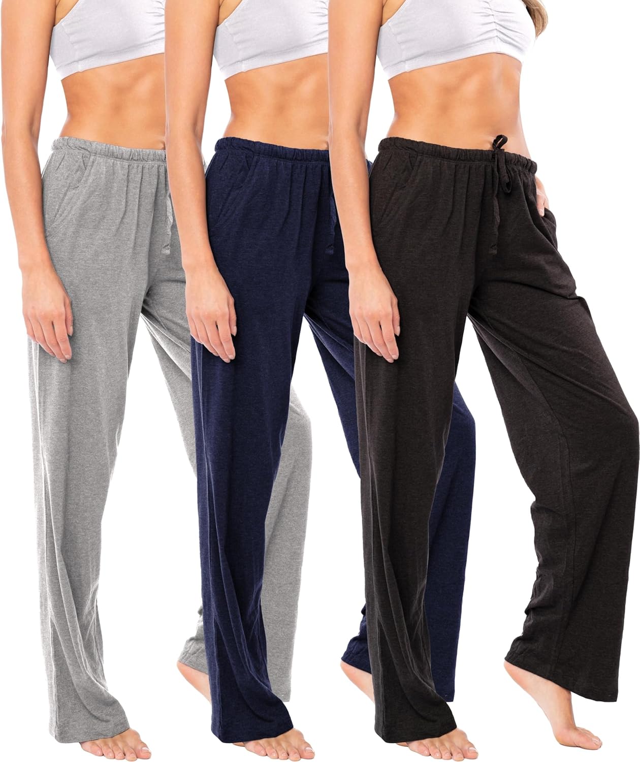 Soft Flex-Cotton Knit Pajama Pants 3 Pack for Ultimate Comfort