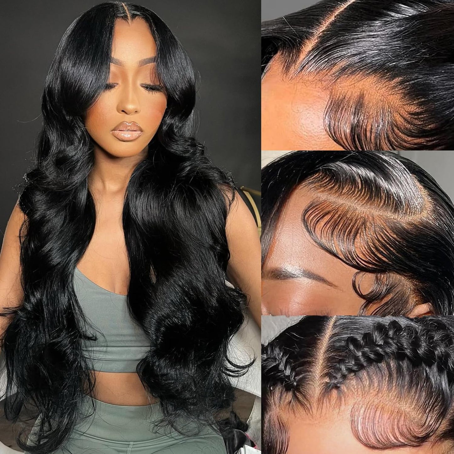 Body Wave Lace Front Wigs Human Hair for Black Women 26 Inch