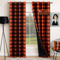 MIULEE Buffalo Plaid Halloween Curtains - Light Blocking & Insulated 52x84 (2 Panels)