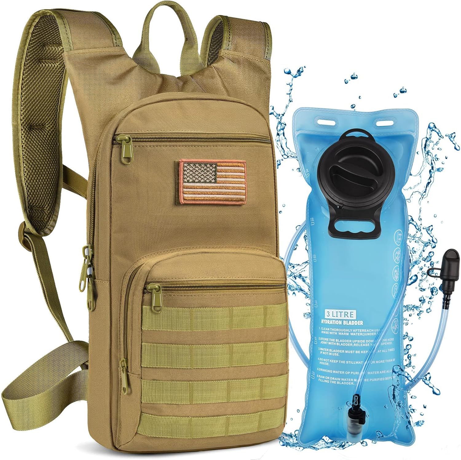 NOOLA 3L Hydration Backpack for Hiking, Biking, and Hunting