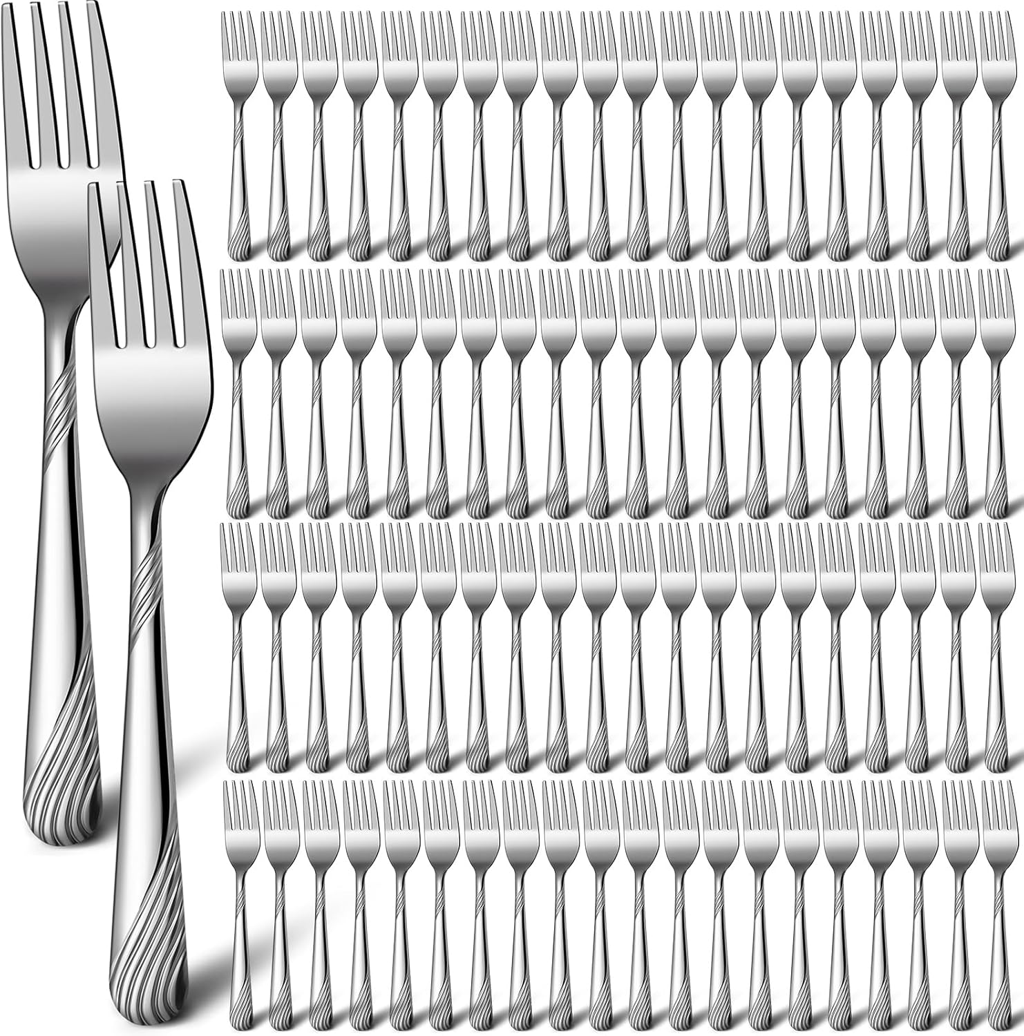 Bokon 200 Pieces Dinner Forks Set for Home and Restaurant Use