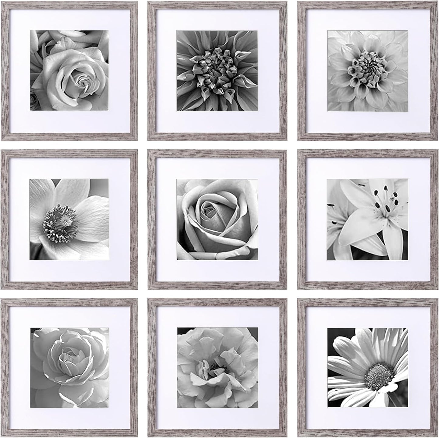 eletecpro 12x12 Picture Frames Set of 9 for Wall Decor