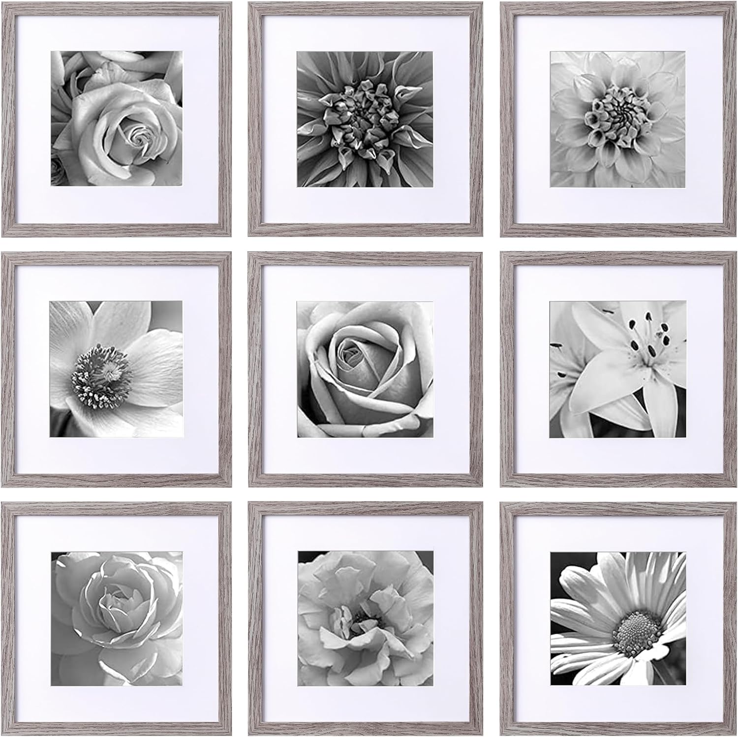 eletecpro 12x12 Picture Frames Set of 9 for Wall Decor