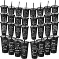 Havawish 48 Pc Inspirational Christian Bible Verse Tumbler Bundle