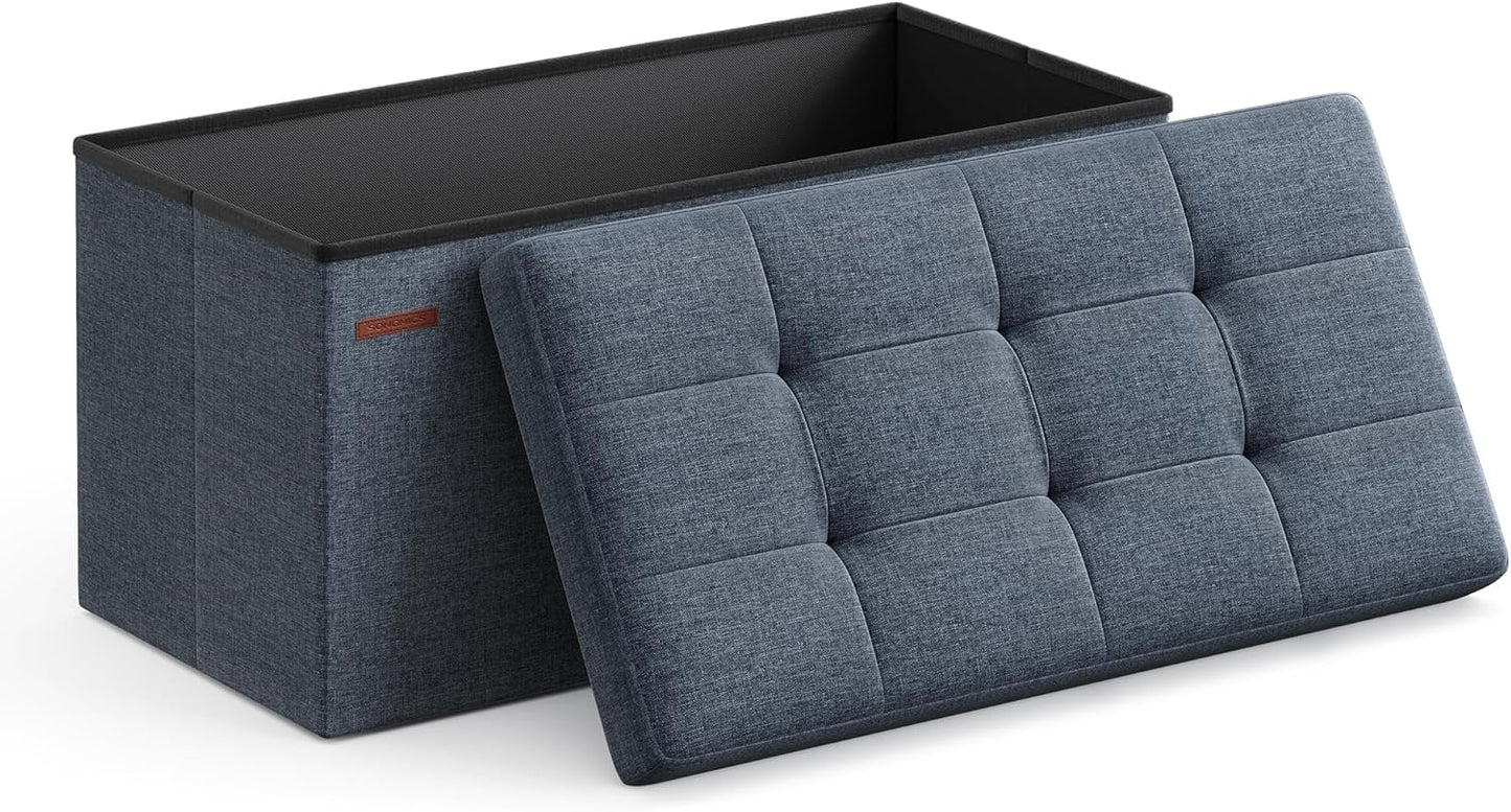 SONGMICS Mazie Collection 30 Inches Folding Storage Ottoman