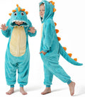 Kids Dinosaur Onesie Costume One Piece Pajamas - Cozy Cosplay (3-14Y)