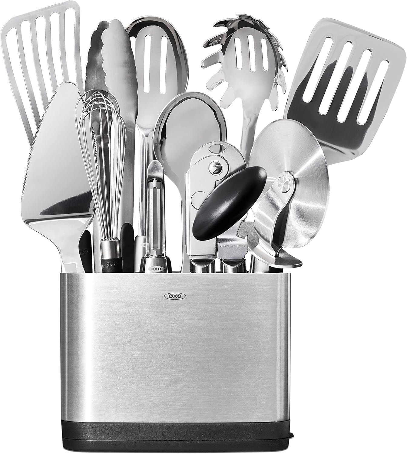 Stainless Steel Utensil Set for Cooking and Serving, 15 PC