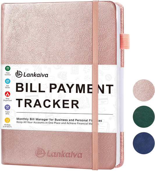 Gold Bill Tracker Organizer - Financial Planner