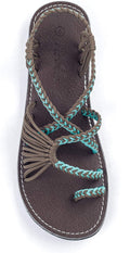 Plaka Flat Sandals for Women Palm Leaf - Comfortable Handmade Flats is
