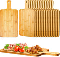 Bamboo Cutting Board with Handle 15.7 x 7.8 in - 20 Pack for Serving