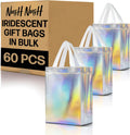 Iridescent Gift Bags Bulk Set of 60 for Parties and Events
