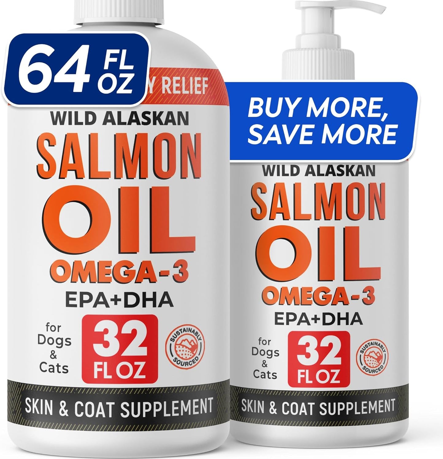 StrellaLab Salmon Oil for Dogs - Omega 3 Itch Relief Supplement