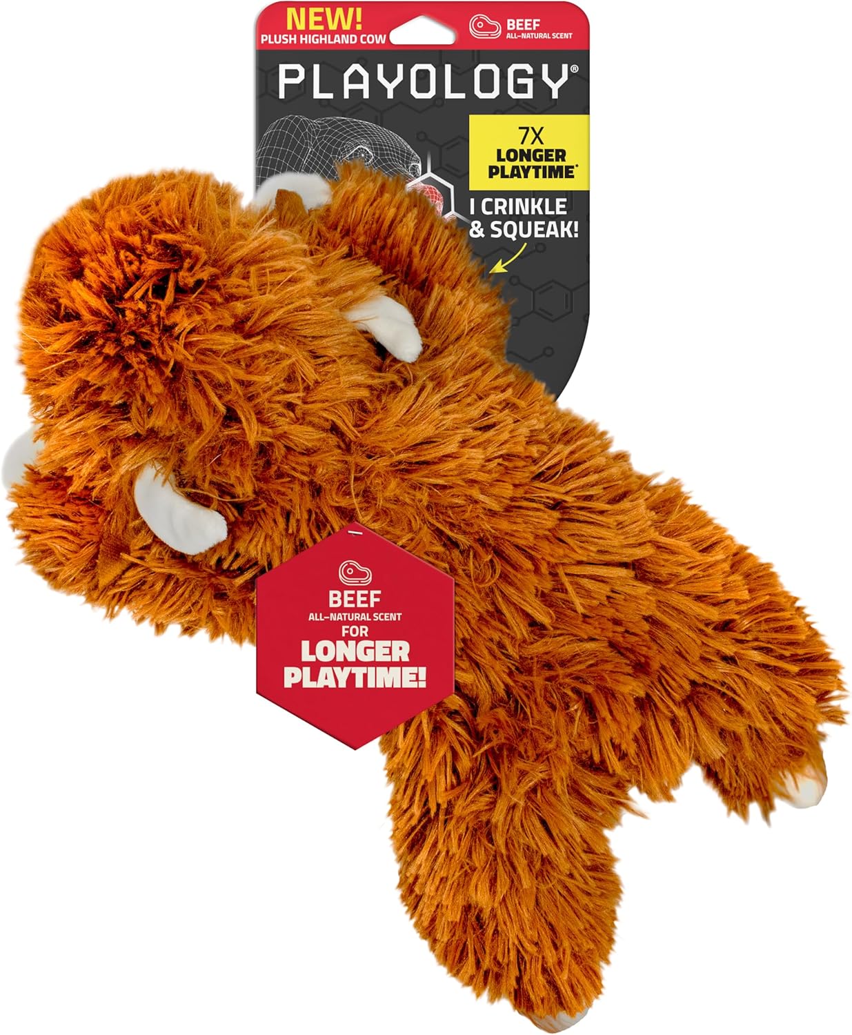 Beef Scented Highland Cow Toy | Large Dog Size