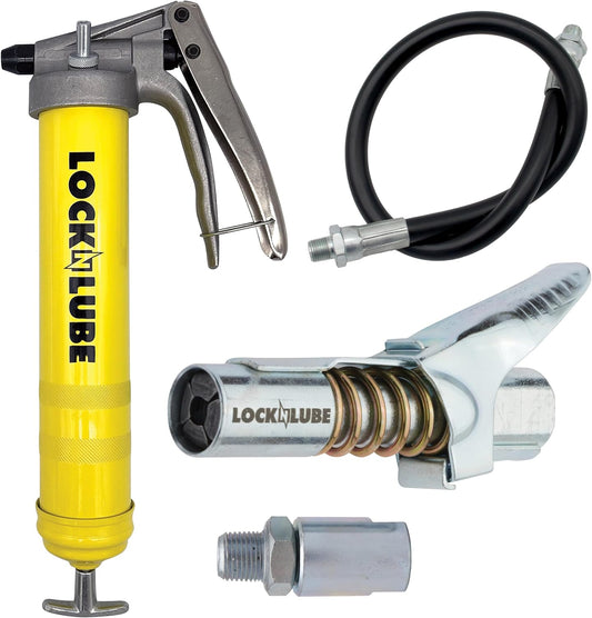 LockNLube Professional Pistol-Grip Grease Gun for Heavy Use