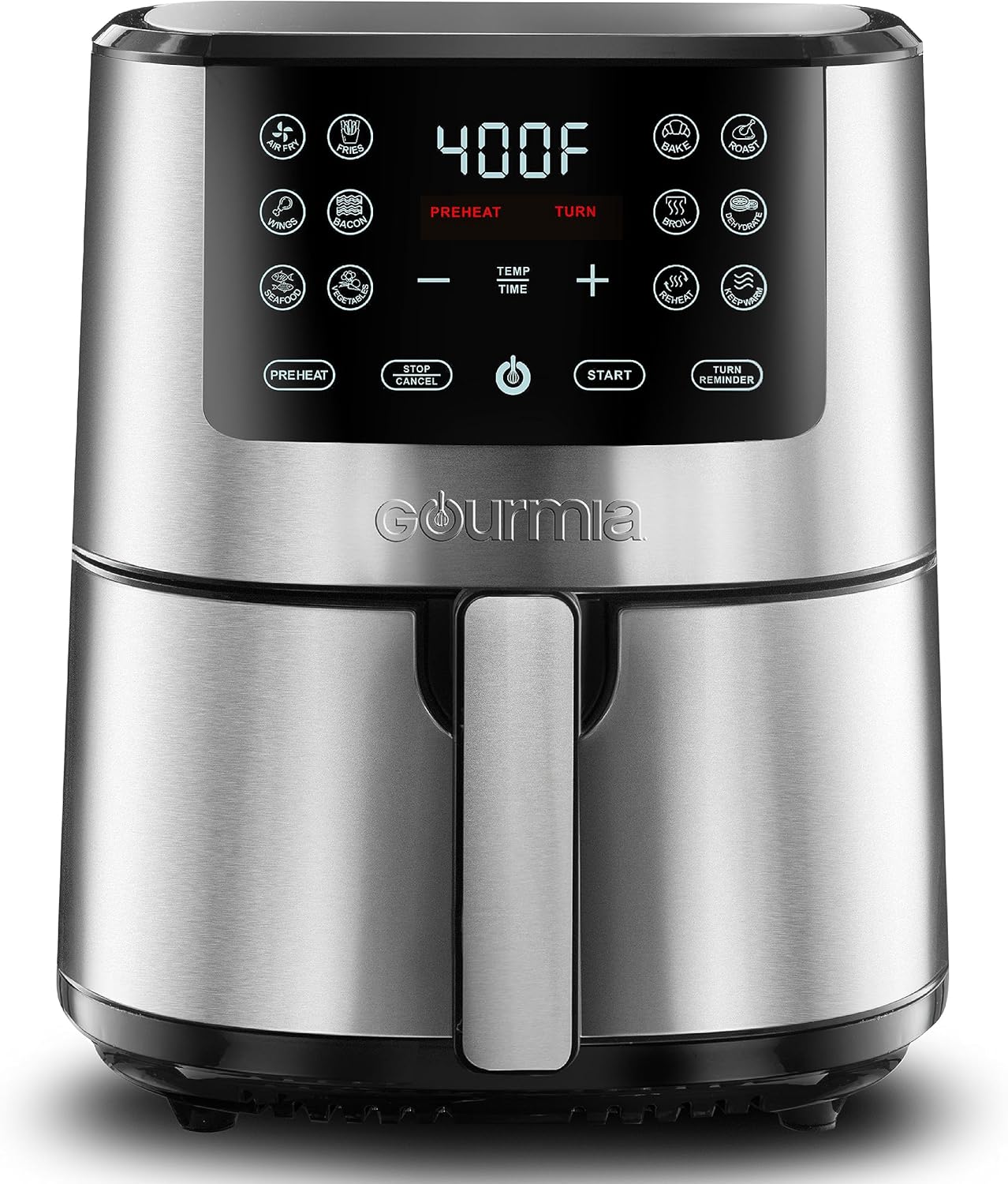 Gourmia 4-Qt Digital Air Fryer with Guided Cooking and Easy Clean