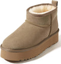 100% Australian Sheepskin Mini Boots - Warm Waterproof Ankle Booties
