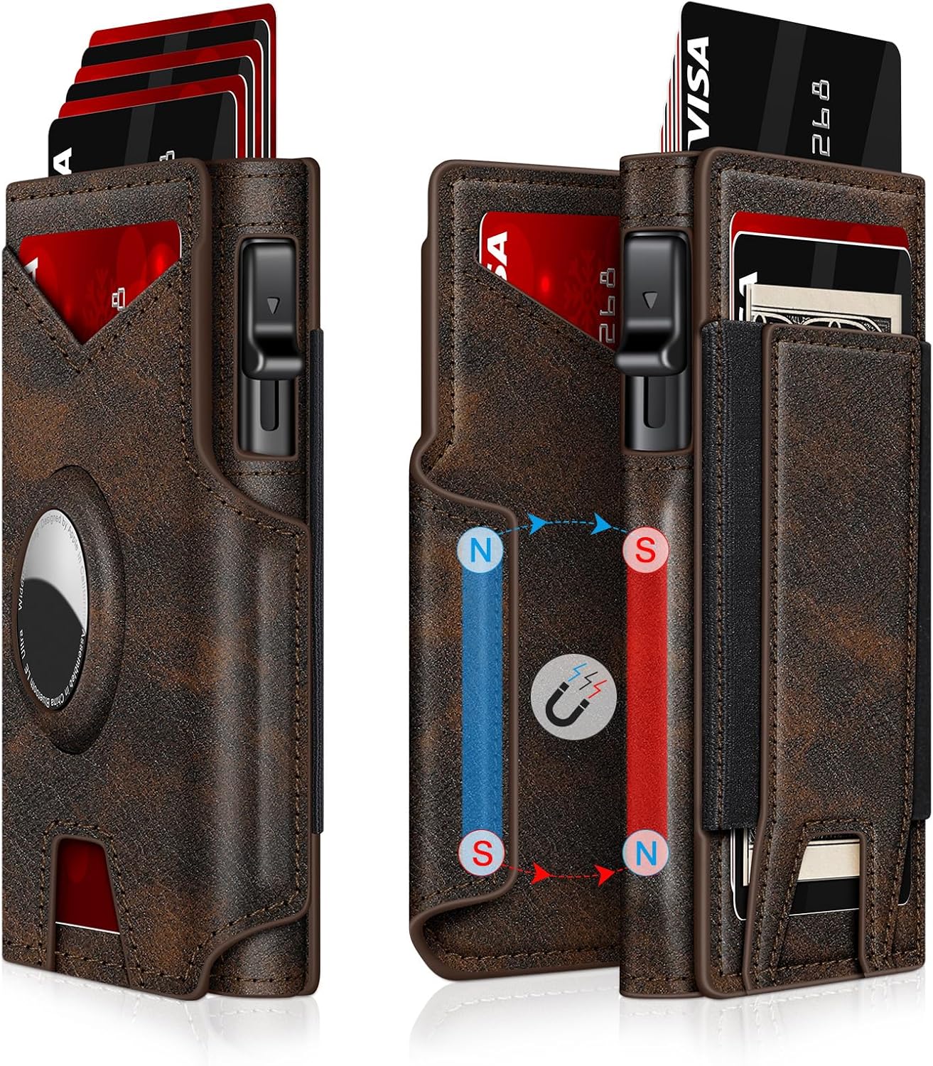 Airtag Wallet for Men - Slim RFID Blocking Card Holder Design