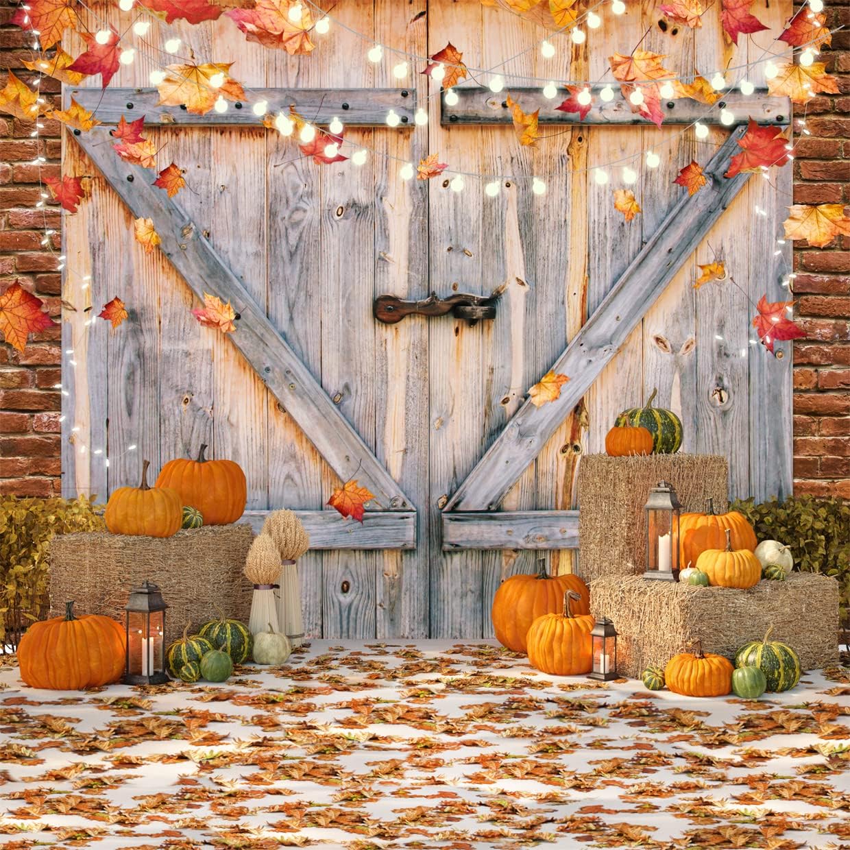 10X10FT Fall Thanksgiving Backdrop for Autumn Celebrations