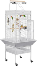 Wrought Iron Bird Cage 61-in Play Top Aviary - Spacious, Durable