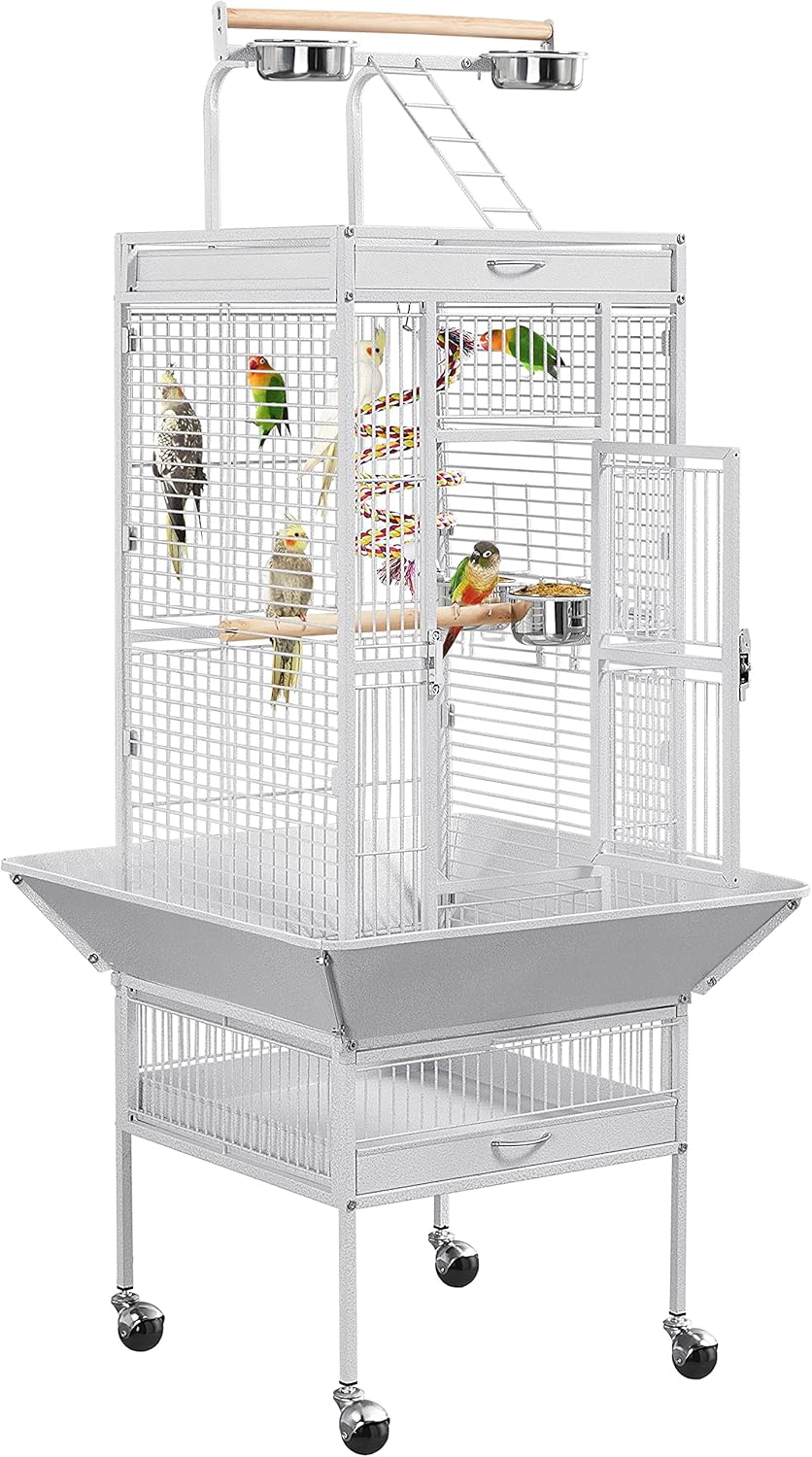 Yaheetech Wrought Iron Bird Cage for Cockatiel and Parrots