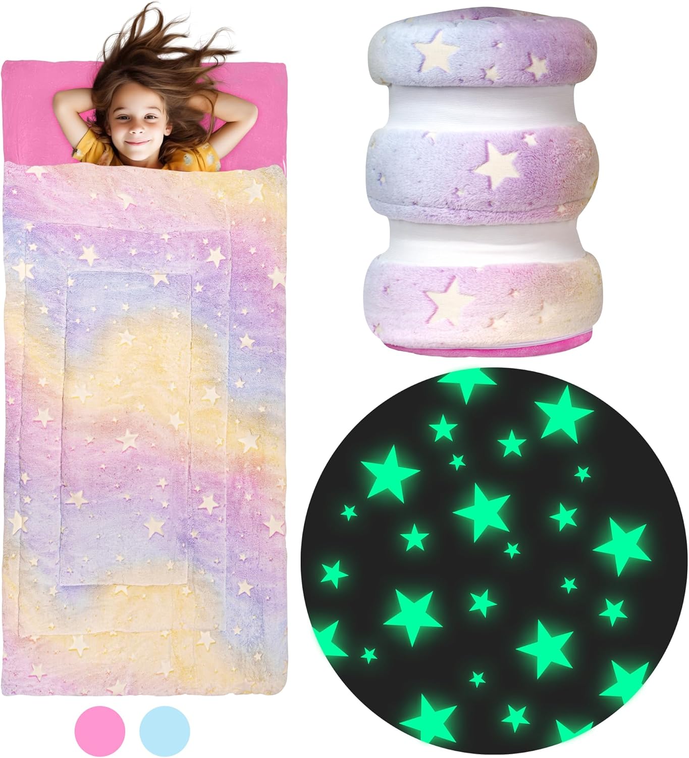 Kids Sleeping Bag for Boys & Girls - Glow in The Dark Fun
