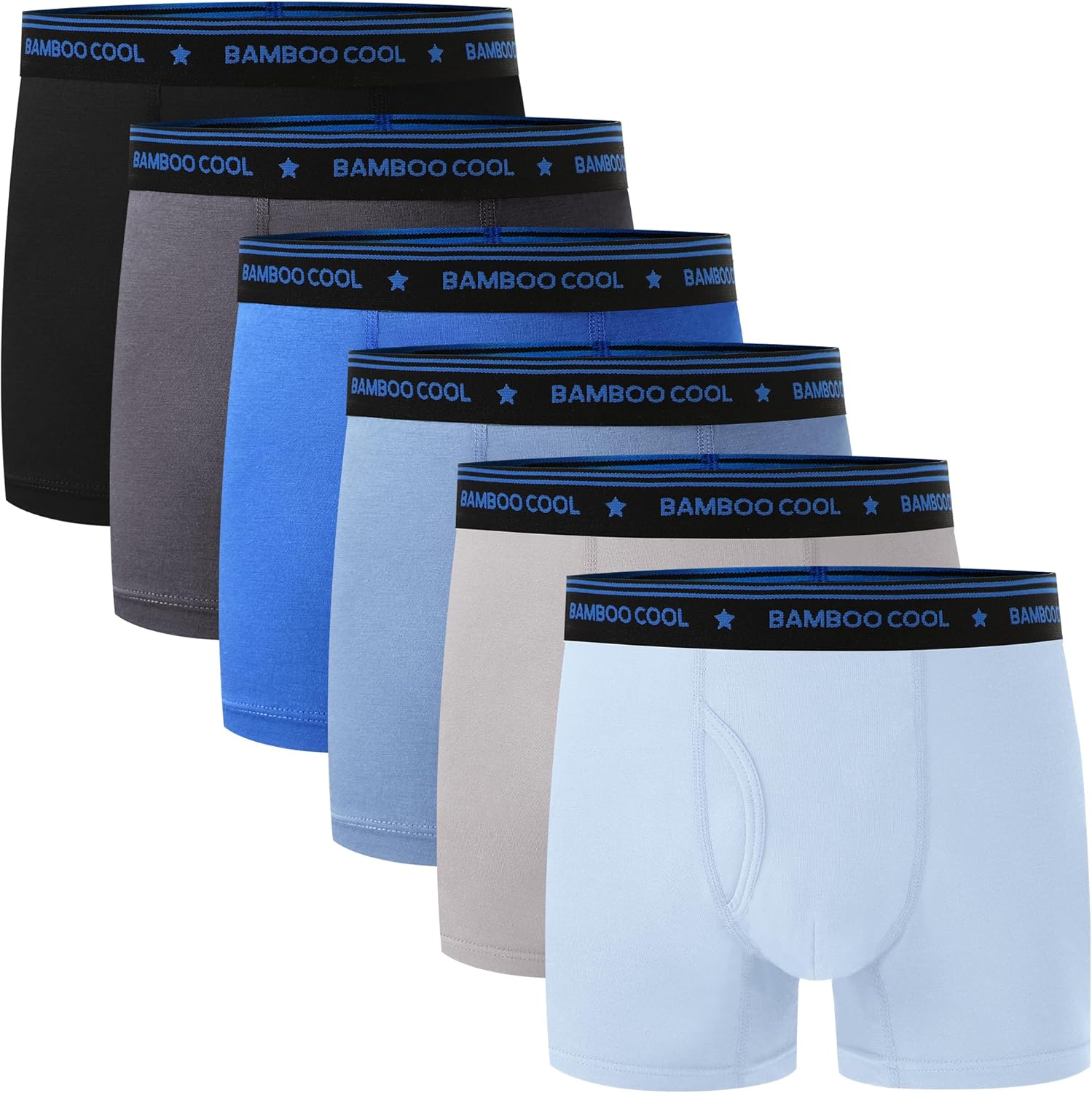 Bamboo Cool Boys' Underwear Soft Moisture-Wicking Boxer Briefs