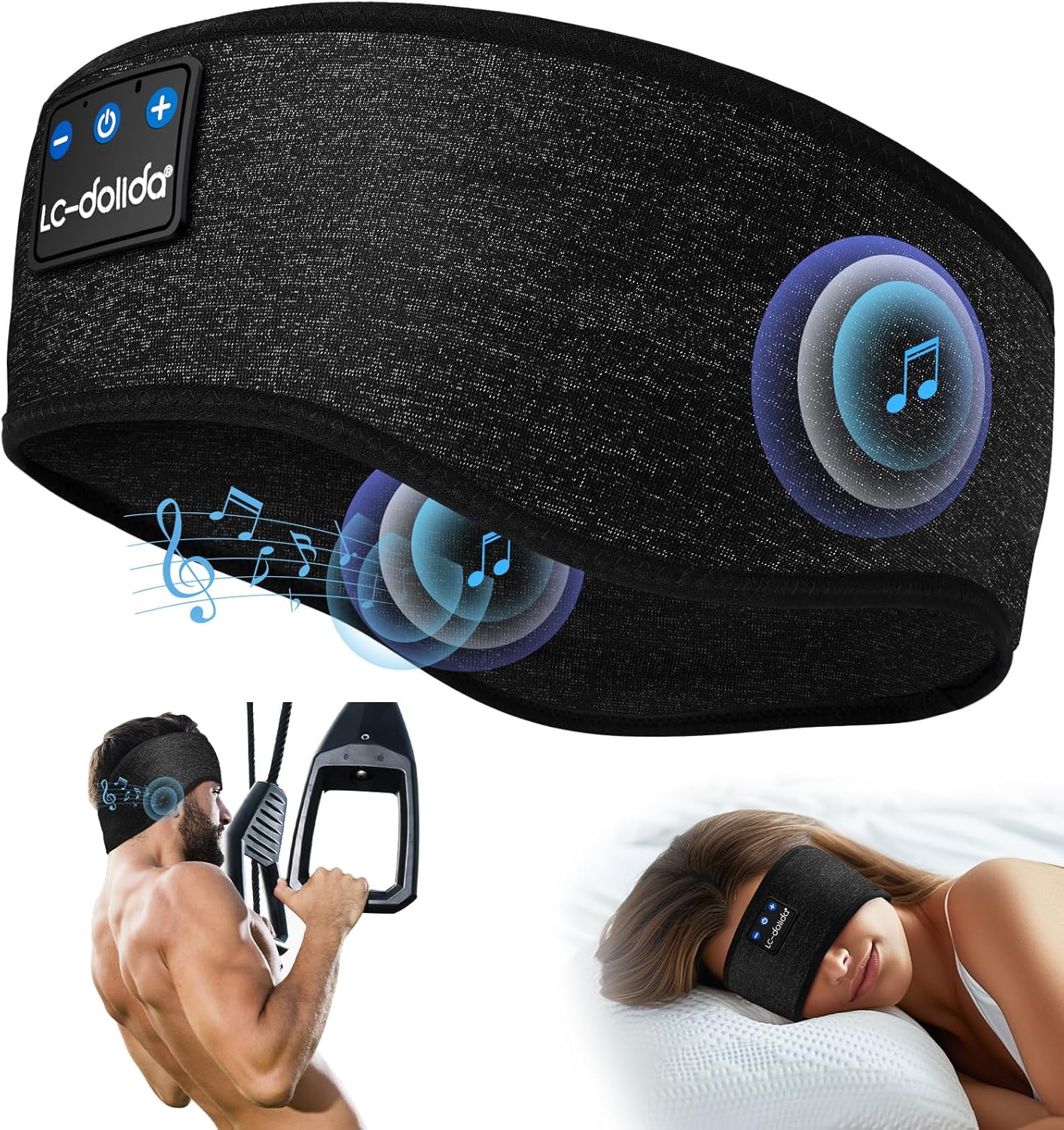 LC-dolida Bluetooth Headband: Ultra-Thin HD Sound