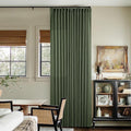 108 Inch Linen Pleated Curtains Set for Living Room Bedroom