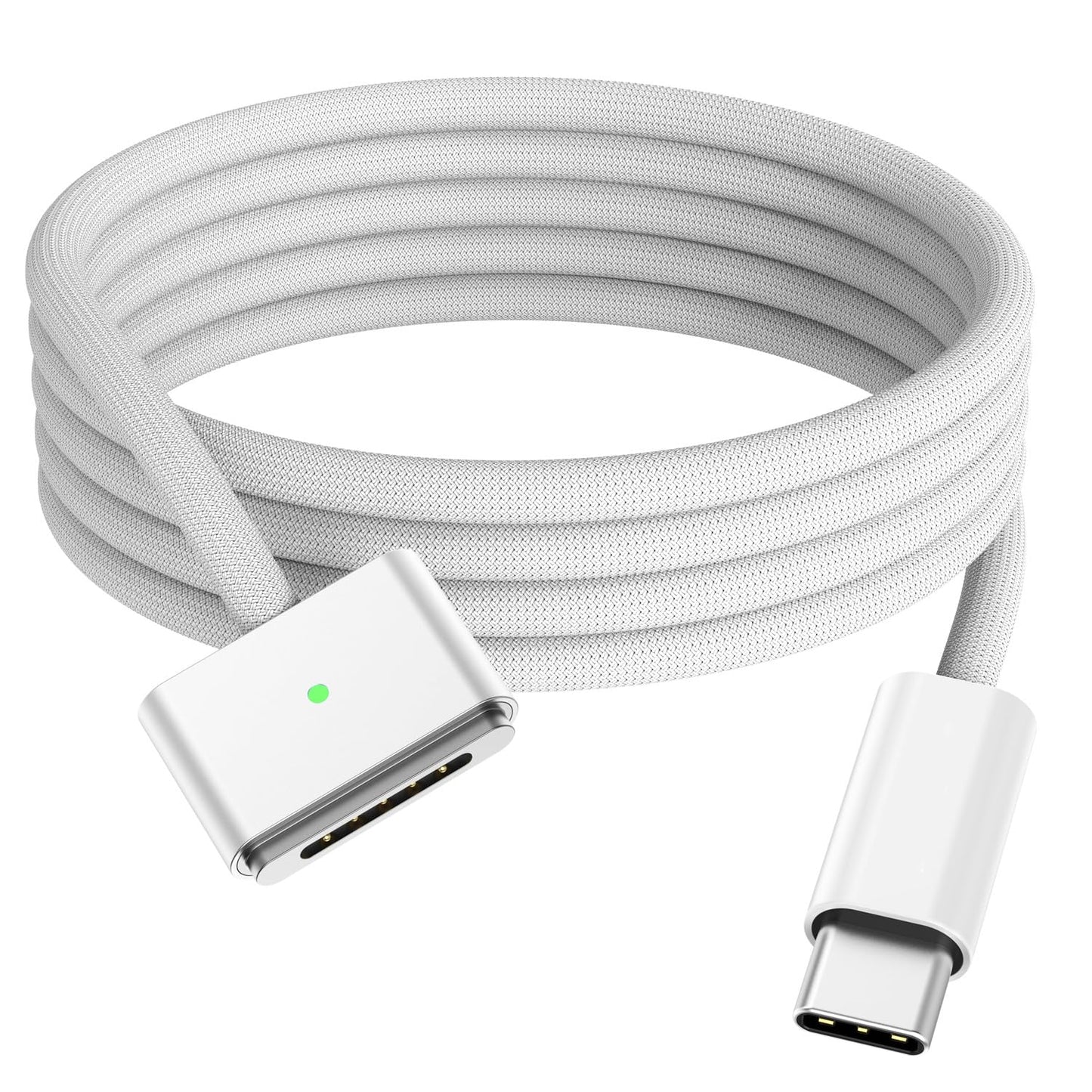 Ultra-Fast 140W USB-C to Magnetic 3 Cable for MacBook Pro/Air - 6.6ft Nylon Braided
