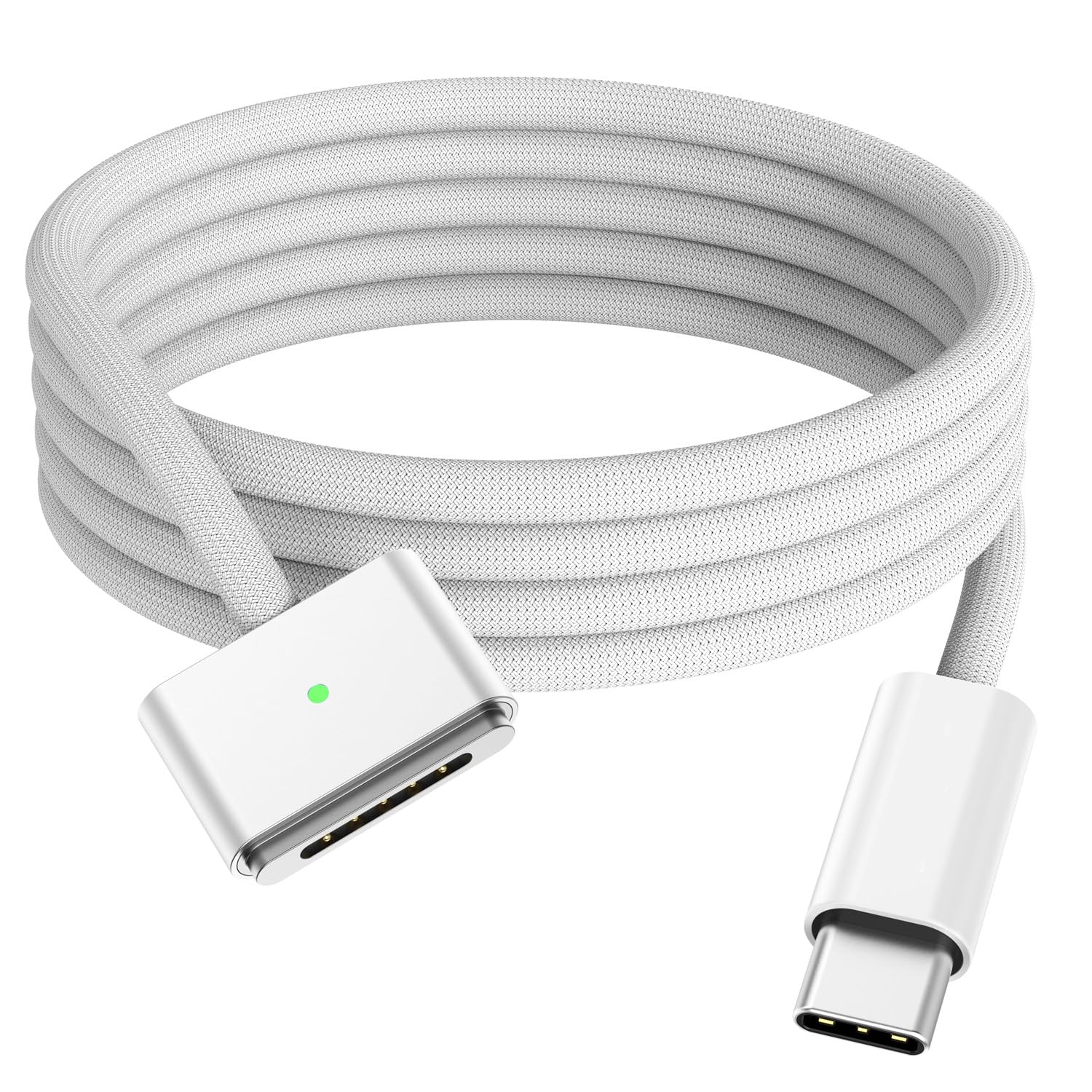 Ultra-Fast 140W USB-C to Magnetic 3 Cable for MacBook Pro/Air - 6.6ft Nylon Braided