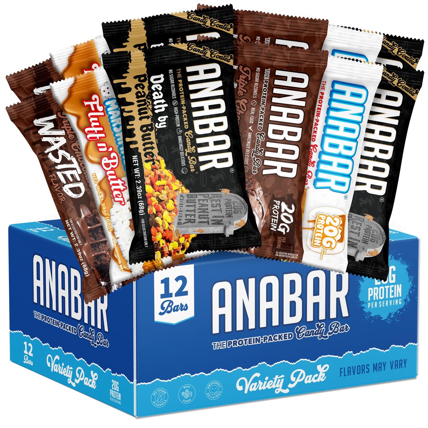 Anabar Protein Bar Variety Packs - Delicious High Protein Treats