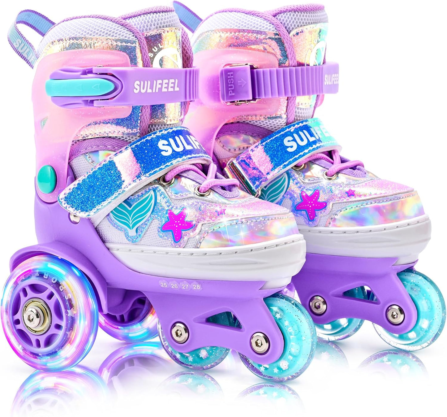 SULIFEEL Roller Skates for Kids with Light Up Wheels Fun