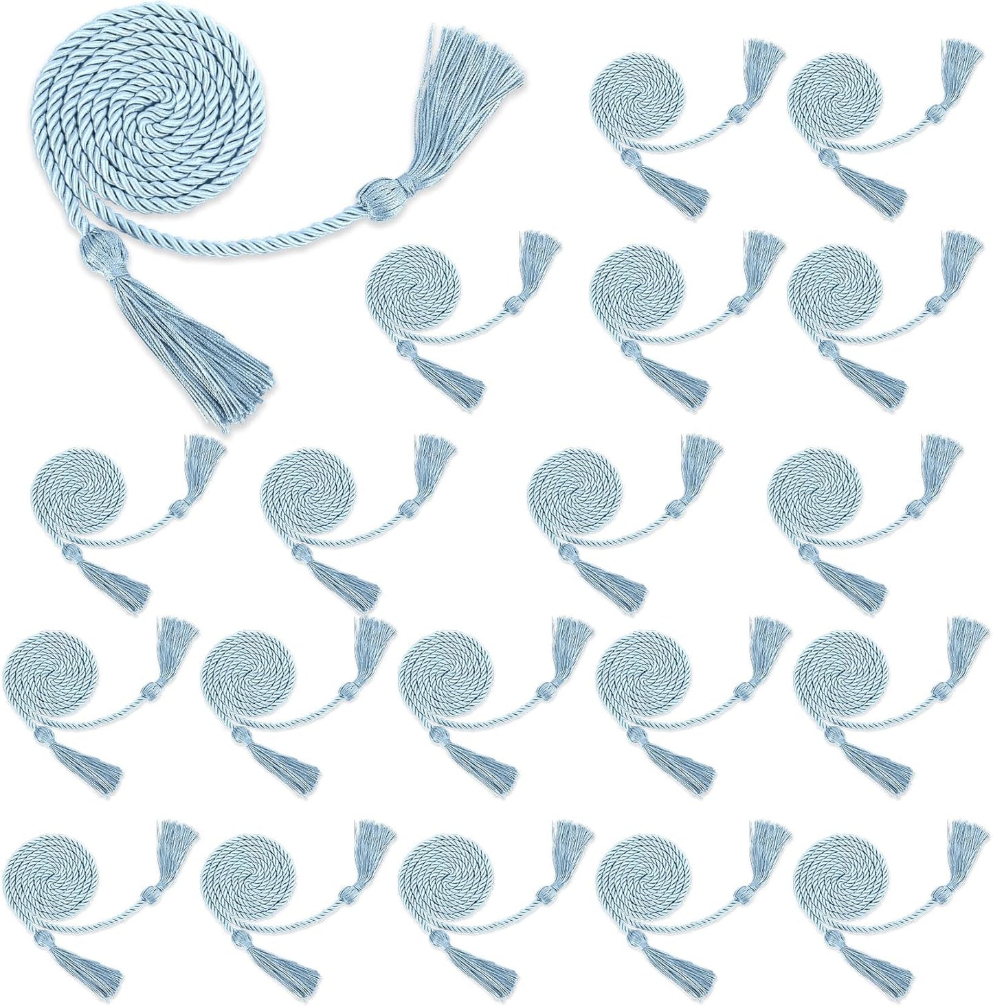 Honor Cords Graduation Cords 20pcs Light Blue Cords for 2025