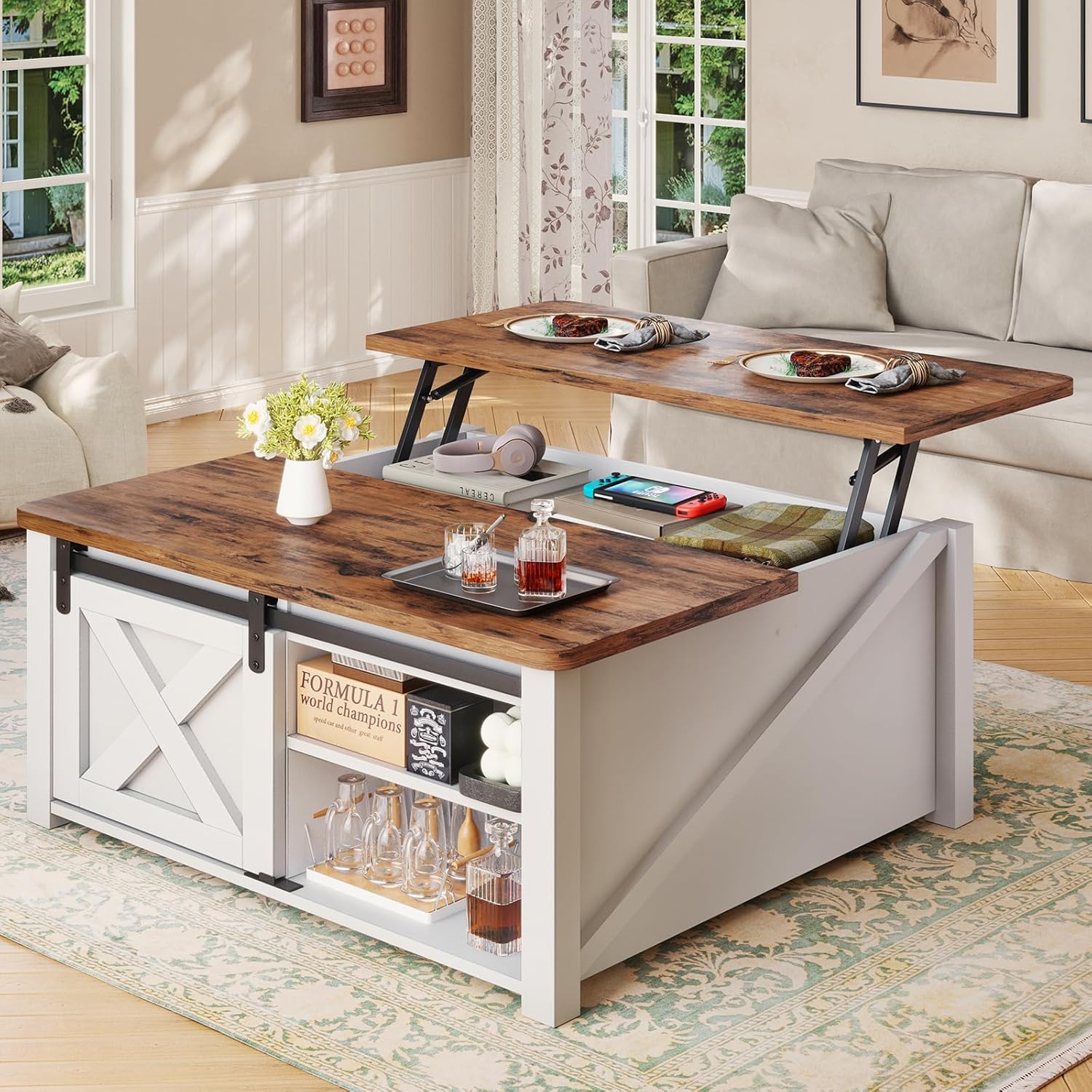 SEDETA Lift Top Coffee Table with Storage for Living Room