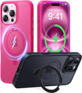 iPhone 16 Pro Magnetic Case with Invisible MagicStand - Hot Pink