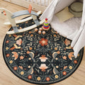 Moynesa Washable Round Rug 6ft for Living Room and Dining Room
