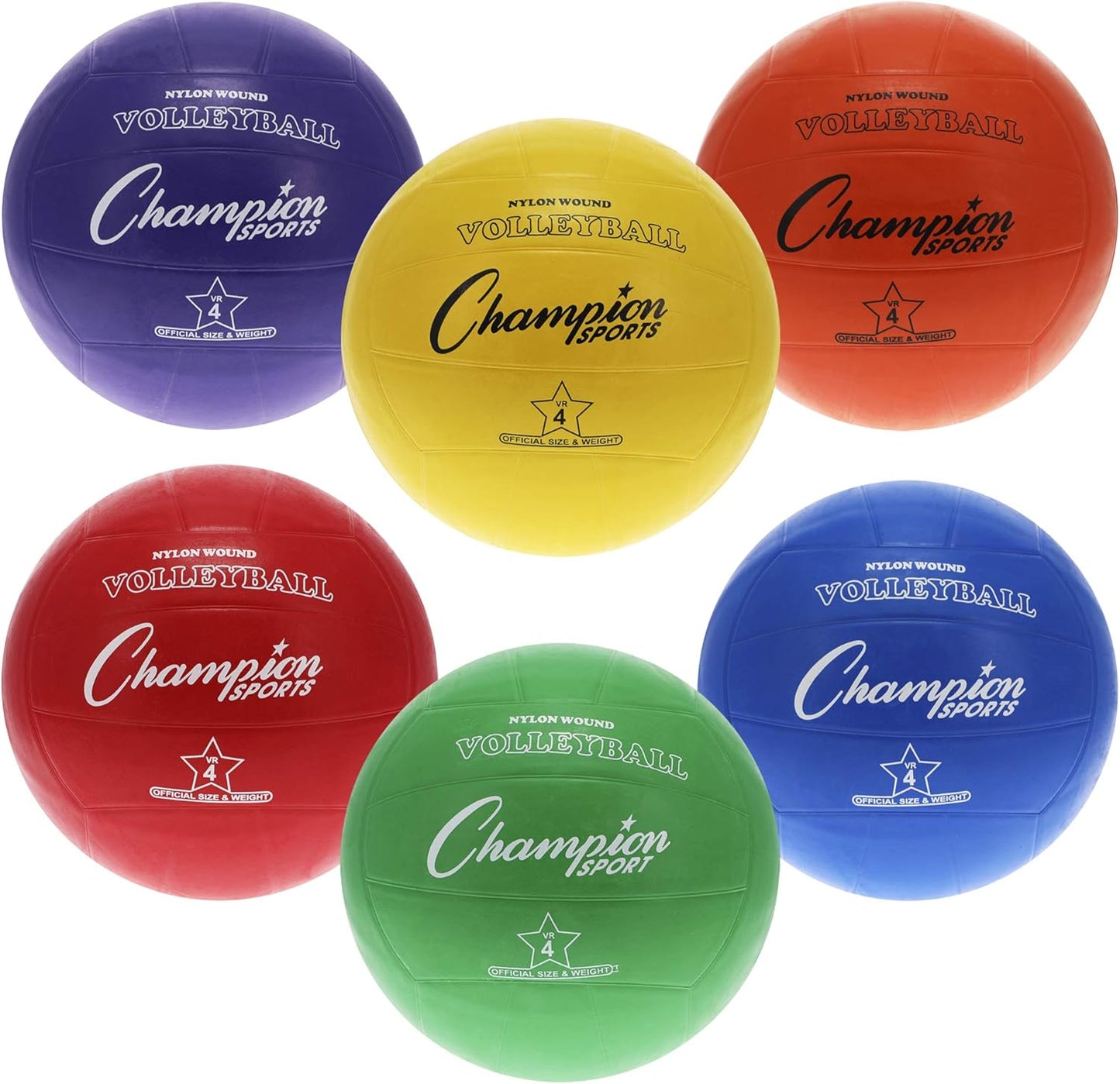 Champion Sports Rubber Volleyballs for Indoor and Outdoor Fun