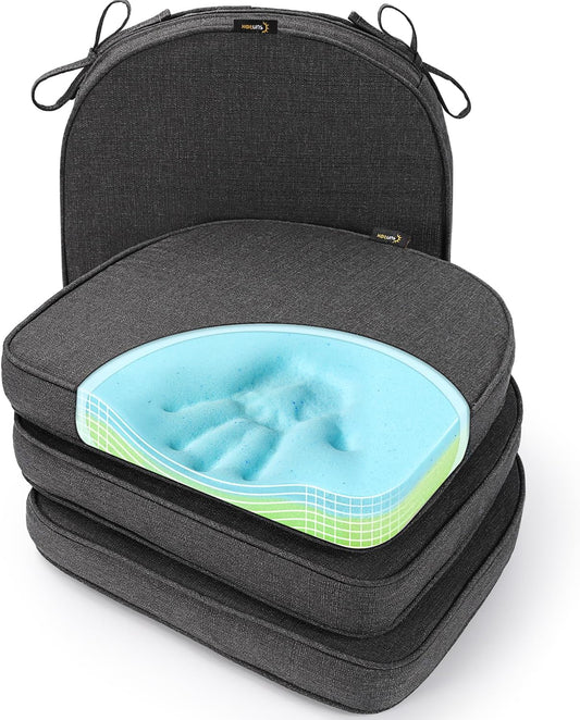 SUNROX Gel Memory Foam Chair Cushions for Indoor and Outdoor Use